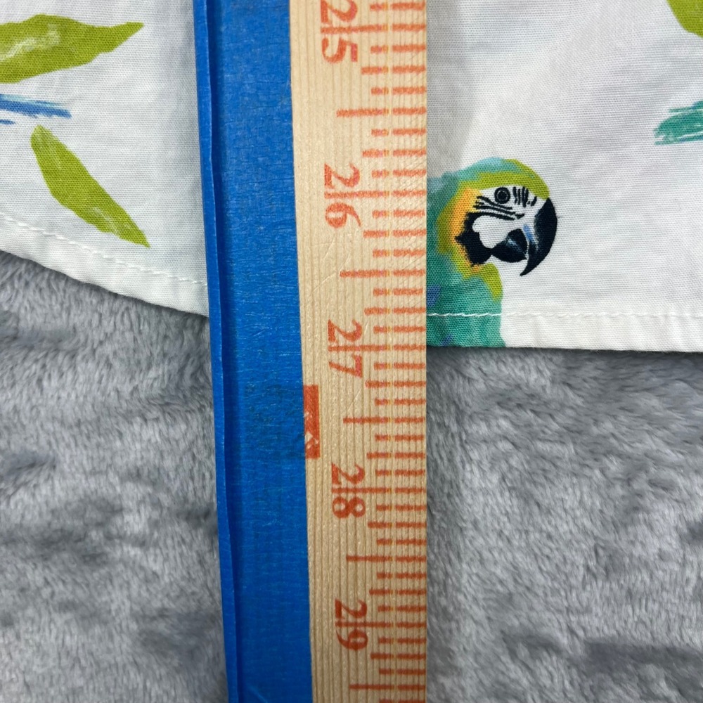 CHUBBIES Button Down Shirt Mens Small White Parrot Toucan Tropical - Picture 11 of 16